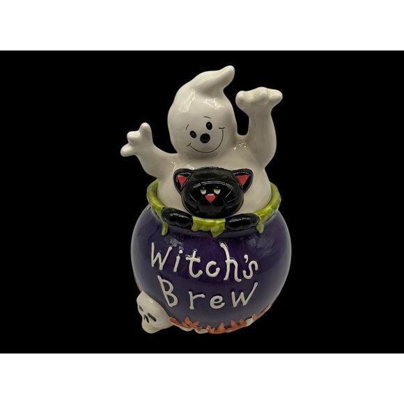David's Cookies Vintage Halloween Witch's Brew Cookie Jar Kitchen Collectible - Picture 2 of 16